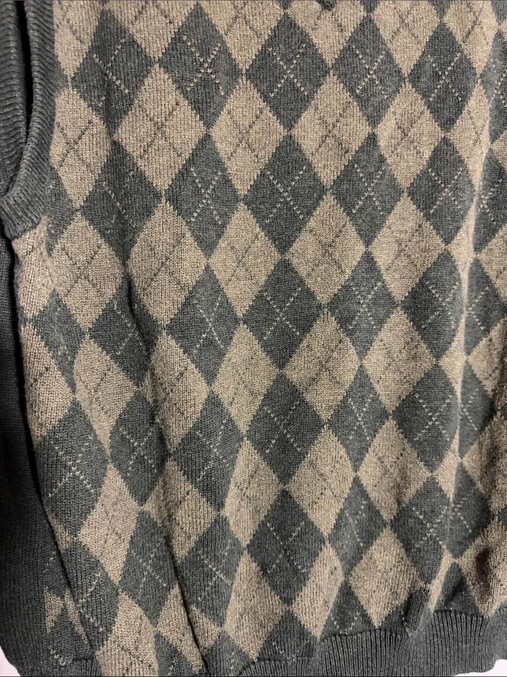 Vintage Eddie Bauer Patterned Vest size Large green